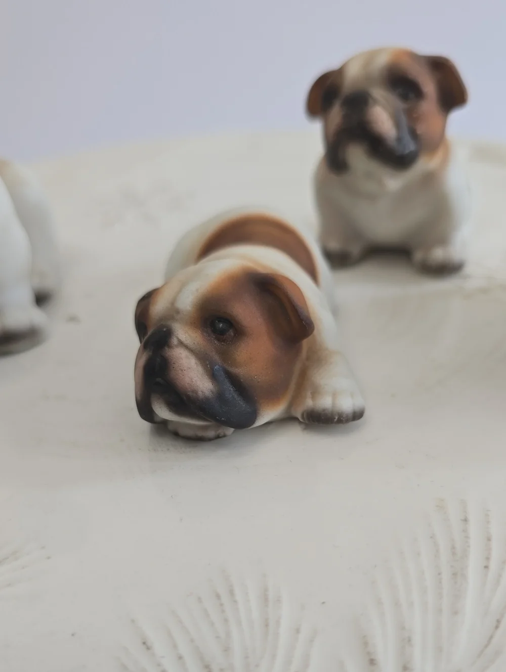 Vintage Harvey Knox  Set Of 4 House Global Art English Bulldog Figurines Japan